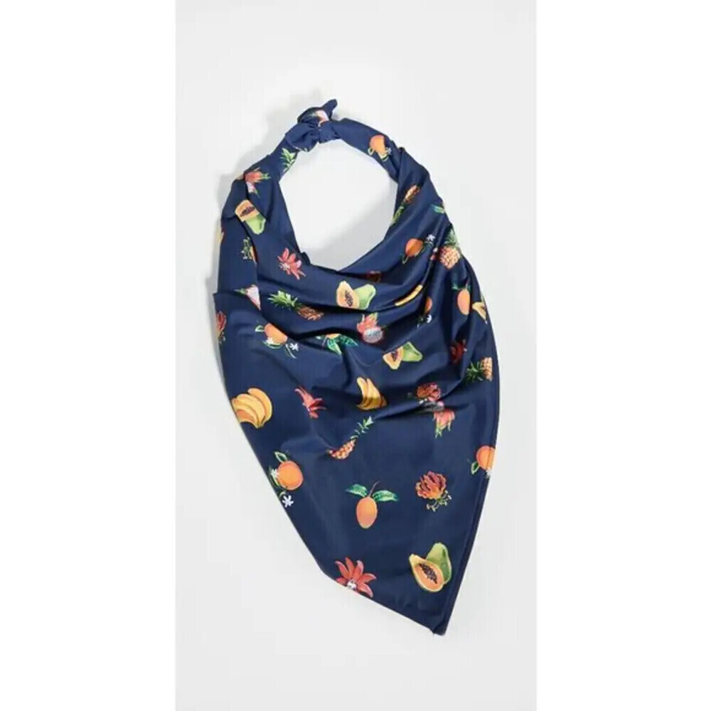 We Wore What Women's Bandana Cover Up Blue Fruit Multi Use One Size Top Swim New